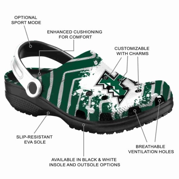 personalized hawaii rainbow warriors zigzag paint burst clog new arrival