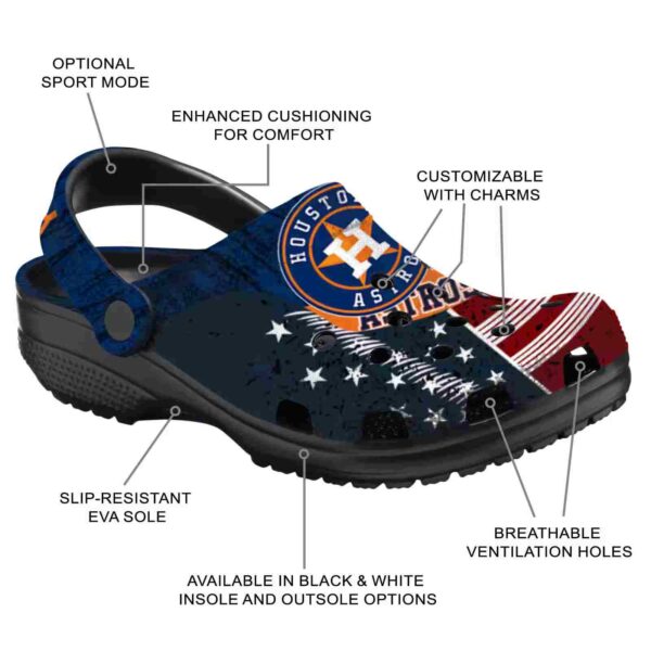 personalized houston astros star spangled side pattern crocs new arrival