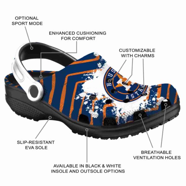 personalized houston astros zigzag paint burst crocs new arrival