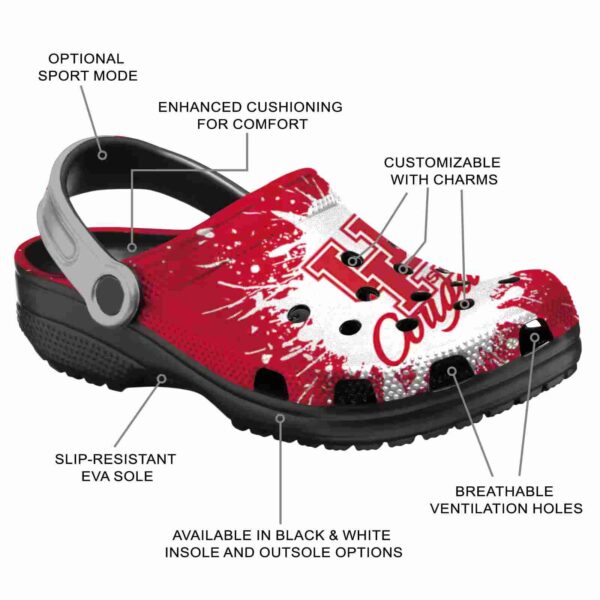 personalized houston cougars splash art clog new arrival