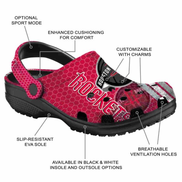personalized houston rockets contrasting stripes clog new arrival