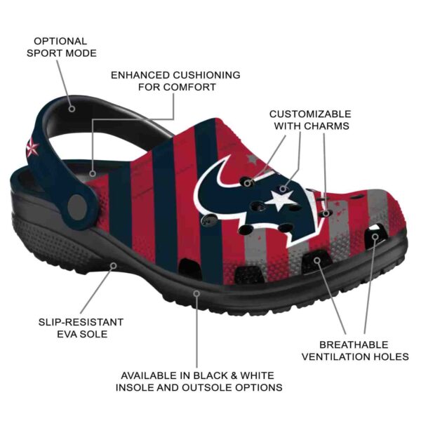 personalized houston texans star spangled graphic crocs new arrival
