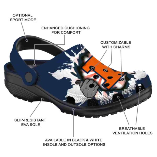 personalized illinois fighting illini gripping hand crocs new arrival
