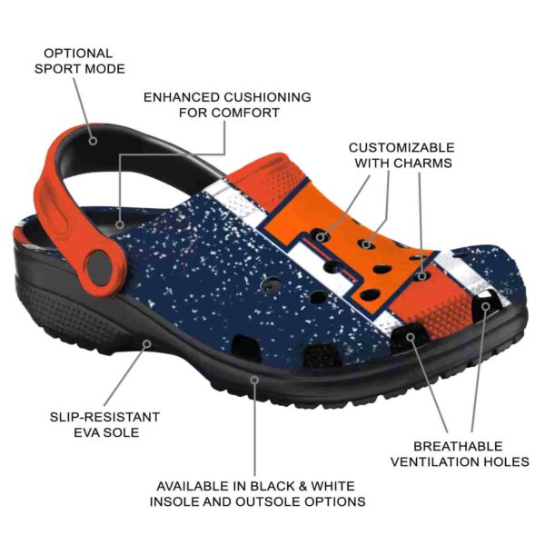 personalized illinois fighting illini vertical stripes crocs new arrival