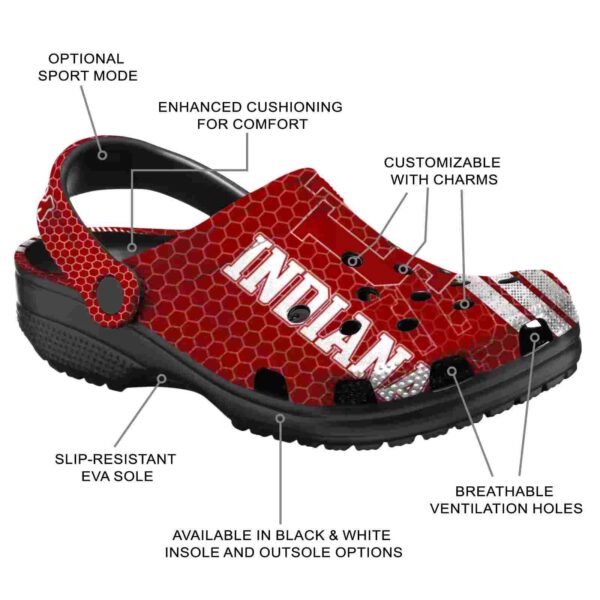 personalized indiana hoosiers contrasting stripes clog new arrival