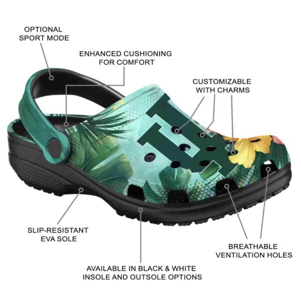 personalized indiana hoosiers tropical vibes clog new arrival