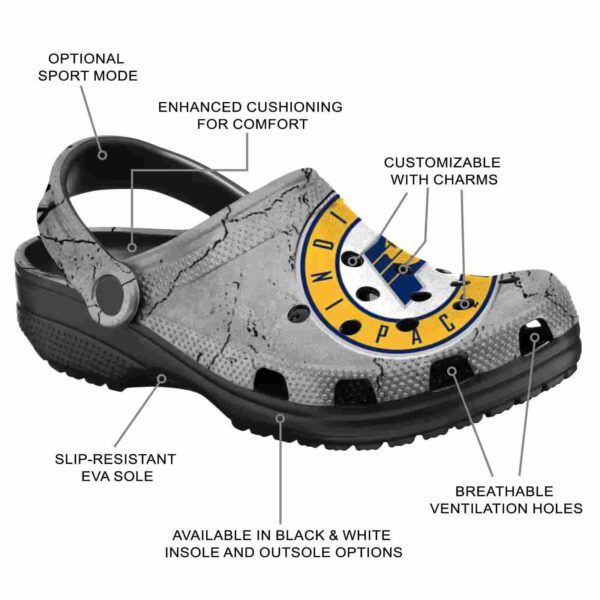 personalized indiana pacers cracked texture clog new arrival