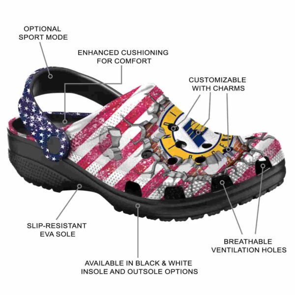 personalized indiana pacers freedom splinter clog new arrival