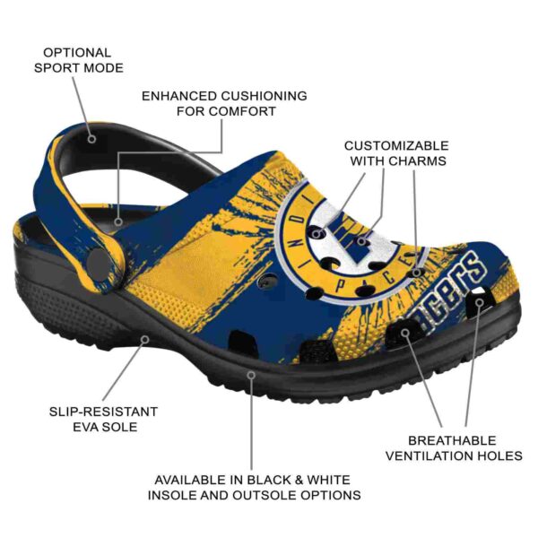 personalized indiana pacers paint splatter graphics clog new arrival