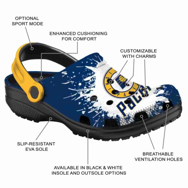 personalized indiana pacers splash art clog new arrival