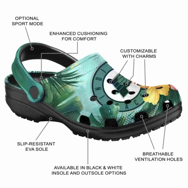 personalized indiana pacers tropical vibes clog new arrival