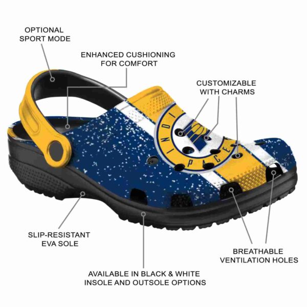 personalized indiana pacers vertical stripes clog new arrival