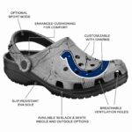 Personalized Indianapolis Colts Cracked Texture Crocs Best selling