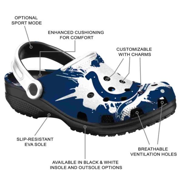personalized indianapolis colts splatter pattern crocs new arrival