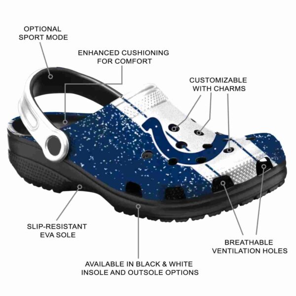 personalized indianapolis colts vertical stripes crocs new arrival