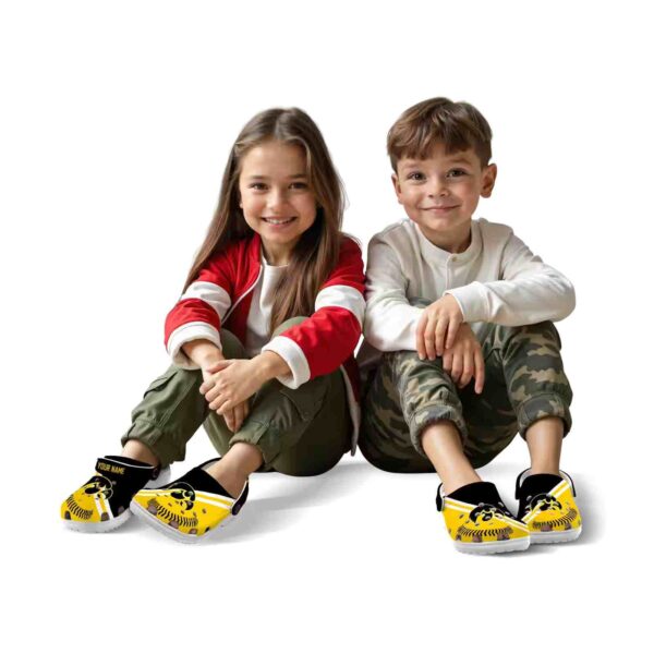 personalized iowa hawkeyes baseball motif crocs fashion forward