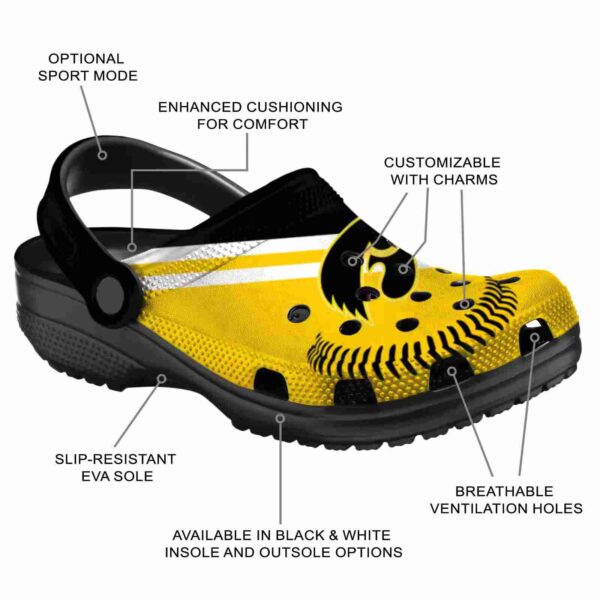 personalized iowa hawkeyes baseball motif crocs new arrival