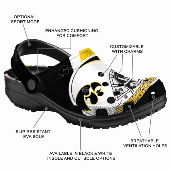 personalized iowa hawkeyes football helmet crocs new arrival