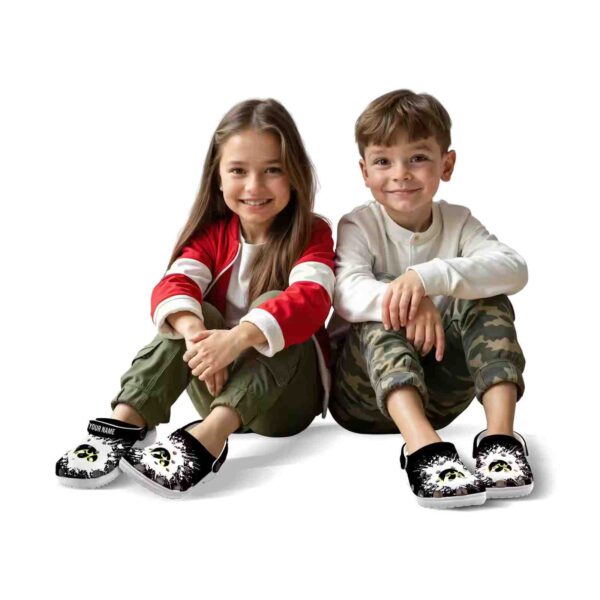 personalized iowa hawkeyes splatter background crocs fashion forward