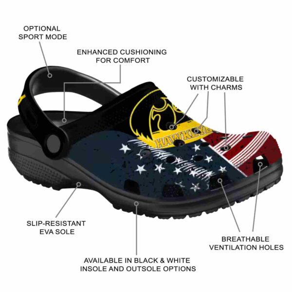 personalized iowa hawkeyes star spangled side pattern crocs new arrival