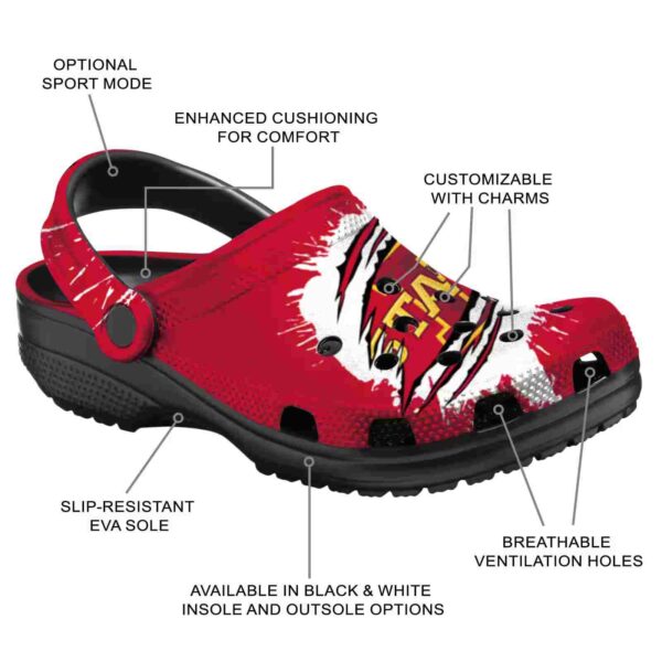 personalized iowa state cyclones splash motif background clog new arrival