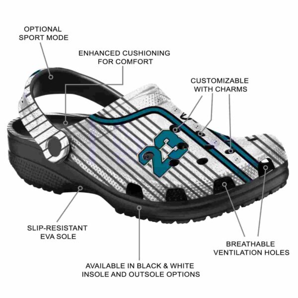 personalized jacksonville jaguars pinstripe pattern crocs new arrival