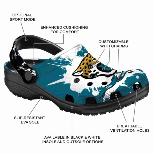 personalized jacksonville jaguars splatter pattern crocs new arrival