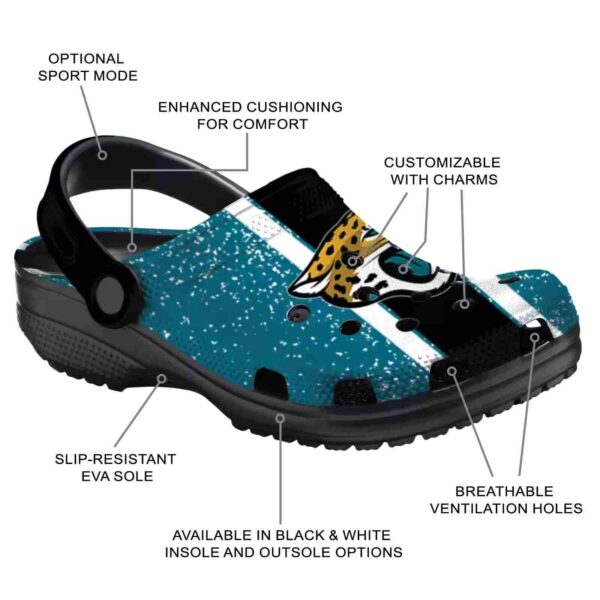 personalized jacksonville jaguars vertical stripes crocs new arrival