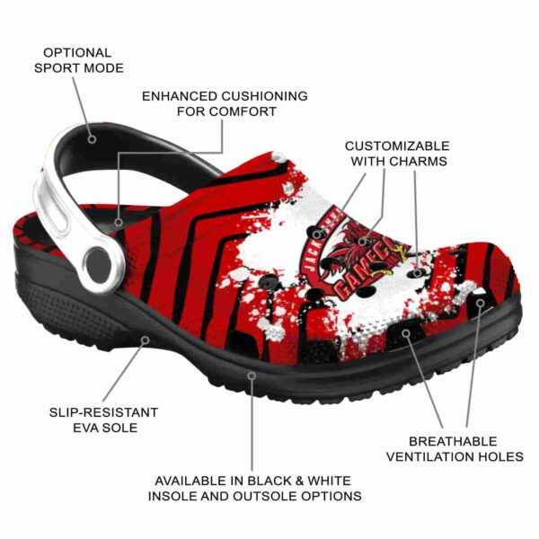 personalized jacksonville state gamecocks zigzag paint burst clog new arrival