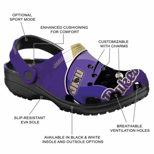 personalized james madison dukes baseball helmet clog new arrival