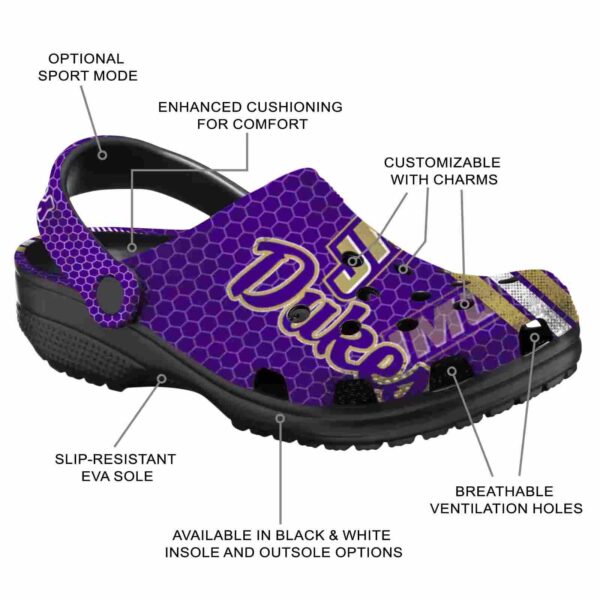 personalized james madison dukes contrasting stripes clog new arrival