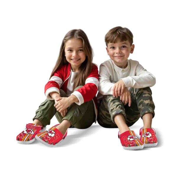 personalized kansas city chiefs contrasting stripes crocs fashion forward