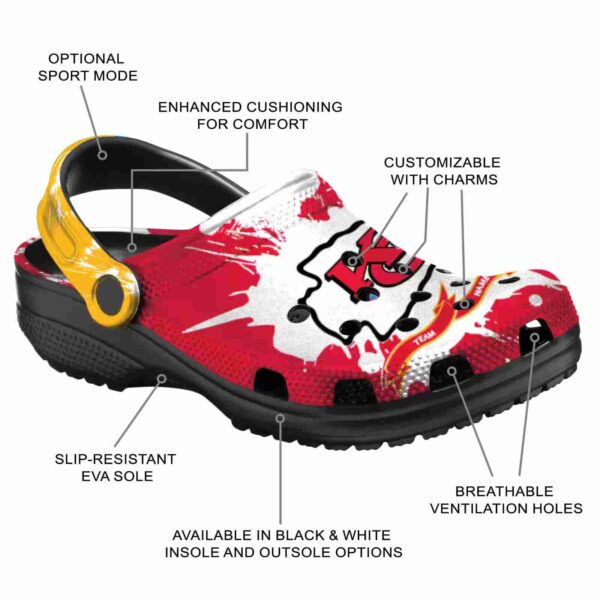 personalized kansas city chiefs splatter pattern crocs new arrival