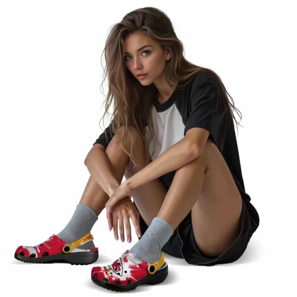 personalized kansas city chiefs splatter pattern crocs premium grade