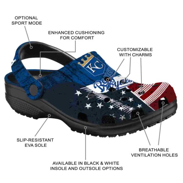 personalized kansas city royals star spangled side pattern crocs new arrival