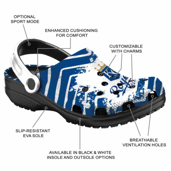 personalized kansas city royals zigzag paint burst crocs new arrival