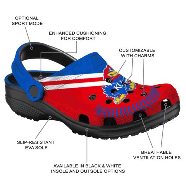 personalized kansas jayhawks baseball motif crocs new arrival