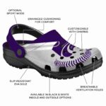 personalized kansas state wildcats baseball motif clog best selling