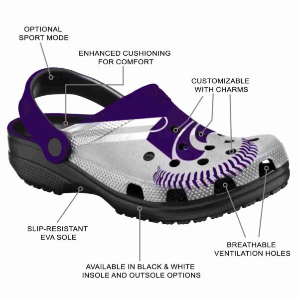 personalized kansas state wildcats baseball motif clog new arrival