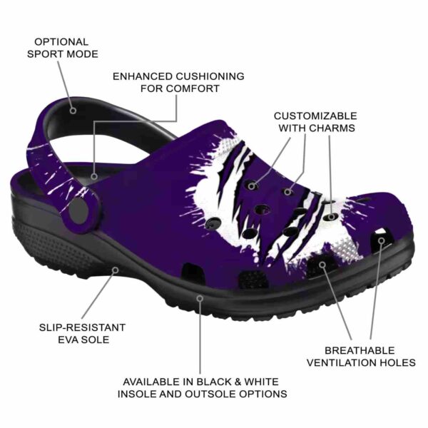 personalized kansas state wildcats splash motif background clog new arrival