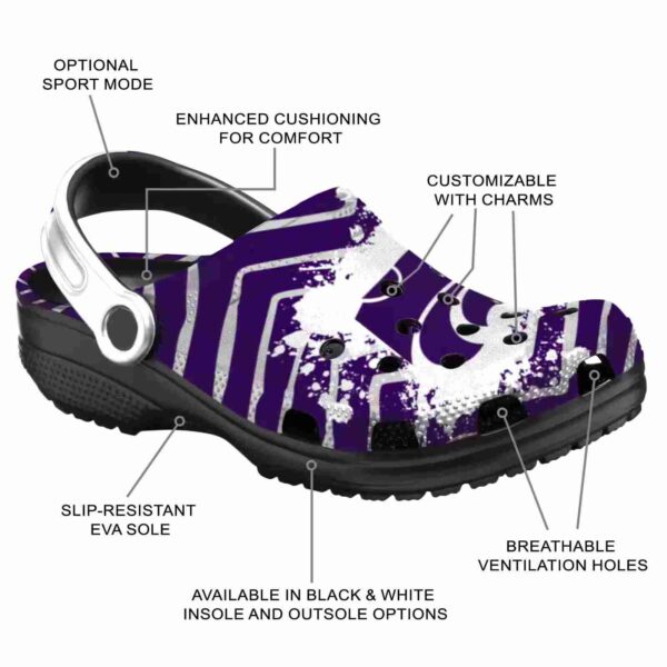 personalized kansas state wildcats zigzag paint burst clog new arrival
