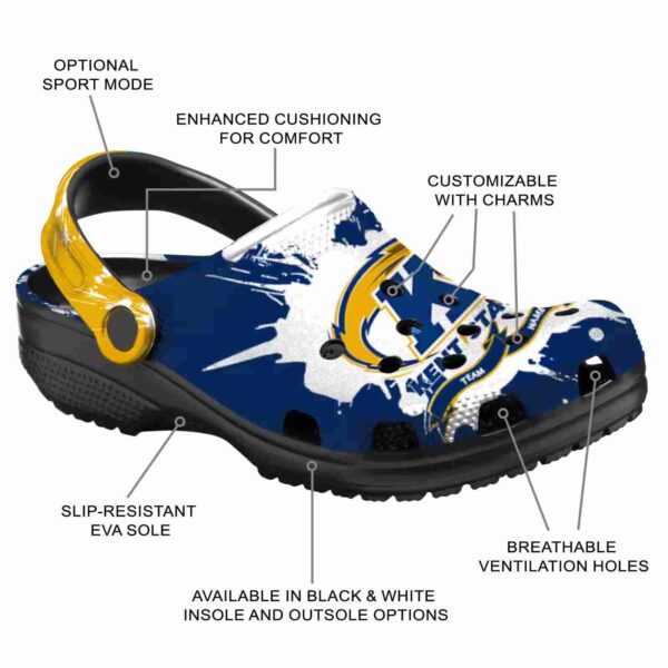 personalized kent state golden flashes splatter pattern clog new arrival