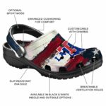 personalized la tech patriotic stripes clog best selling