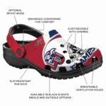 personalized liberty flames football helmet clog best selling