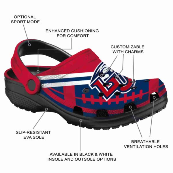 personalized liberty flames football motif clog new arrival