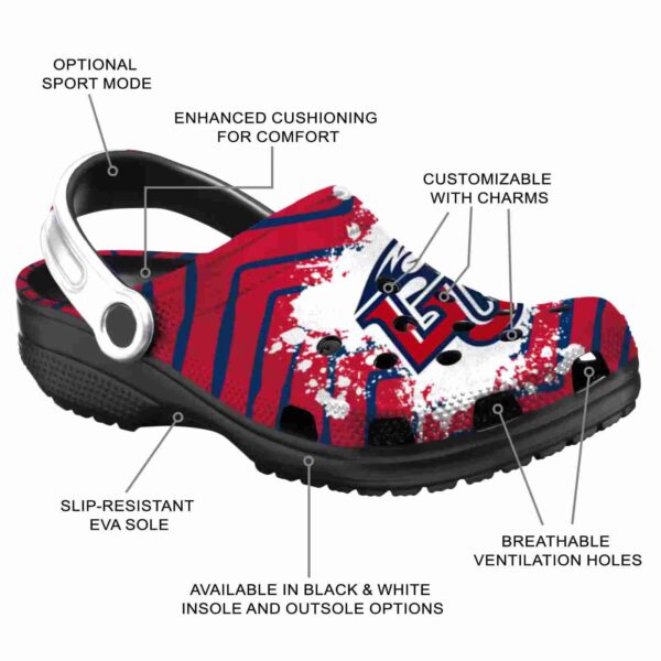 personalized liberty flames zigzag paint burst clog new arrival