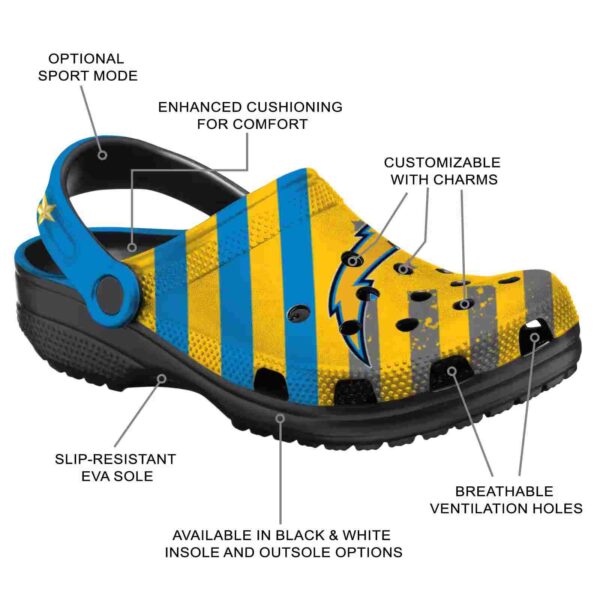 personalized los angeles chargers star spangled graphic crocs new arrival