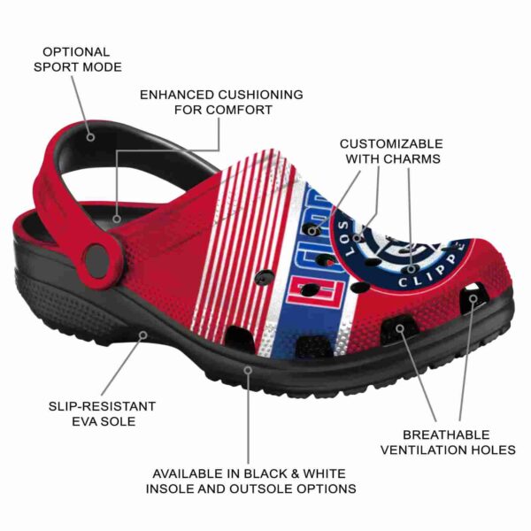 personalized los angeles clippers vibrant dual tone clog new arrival