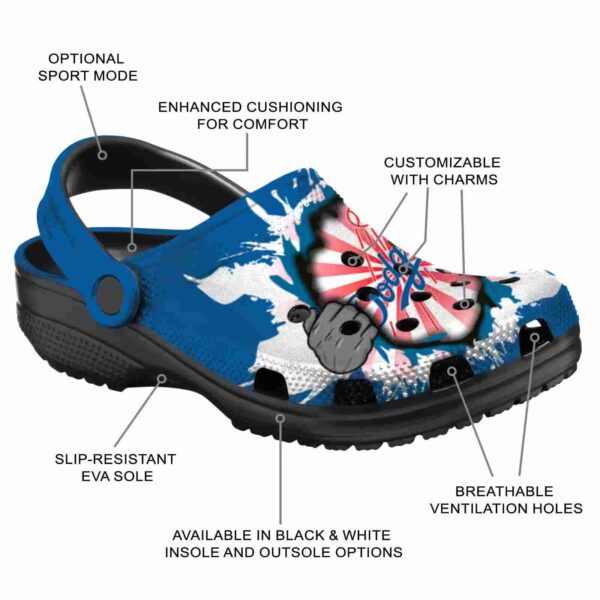 personalized los angeles dodgers gripping hand crocs new arrival