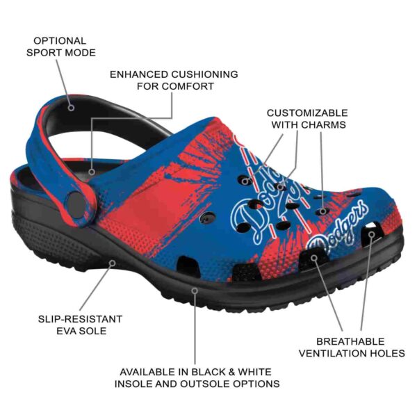 personalized los angeles dodgers paint splatter graphics crocs new arrival